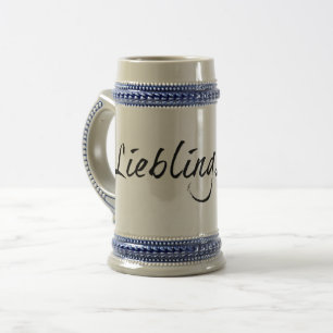 Lieblingspapa - schwarzer Schriftzug 00001 Bierglas