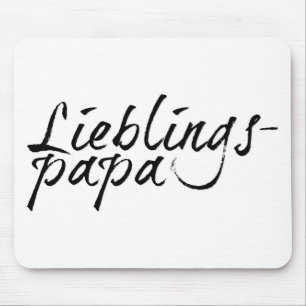 Lieblingspapa - schwarzer Schriftzug 00001 Mousepad