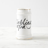Lieblingspapa - schwarzer Schriftzug 0001 Bierglas (Mittel)