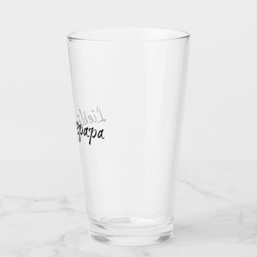 Lieblingspapa - schwarzer Schriftzug 0001 Glas (Links)