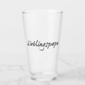 Lieblingspapa - schwarzer Schriftzug 0001 Glas (Vorderseite)