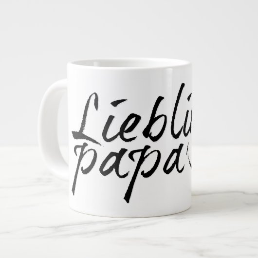 Lieblingspapa - schwarzer Schriftzug 0001 Jumbo-Tasse (Vorderseite Links)