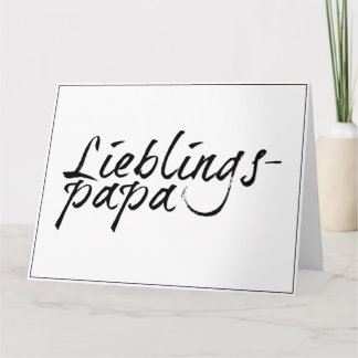 Lieblingspapa - schwarzer Schriftzug 0001 Karte