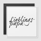 Lieblingspapa - schwarzer Schriftzug 0001 Magnetkarte (Vorne/Hinten)