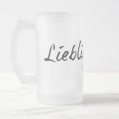 Lieblingspapa - schwarzer Schriftzug 0001 Mattglas Bierglas (Links)