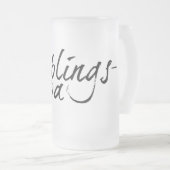 Lieblingspapa - schwarzer Schriftzug 0001 Mattglas Bierglas (VorderseiteRechts)