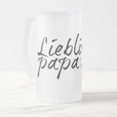 Lieblingspapa - schwarzer Schriftzug 0001 Mattglas Bierglas (Vorderseite Links)