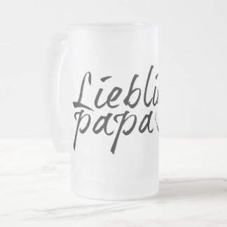 Lieblingspapa - schwarzer Schriftzug 0001 Mattglas Bierglas