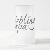 Lieblingspapa - schwarzer Schriftzug 0001 Mattglas Bierglas (Mittel)