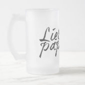 Lieblingspapa - schwarzer Schriftzug 0001 Mattglas Bierglas (Links)