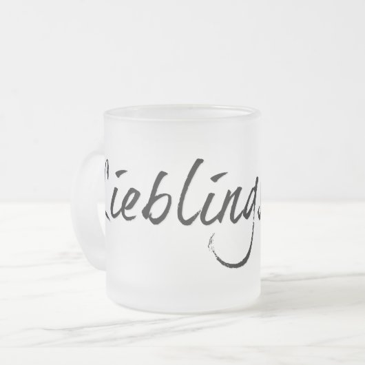 Lieblingspapa - schwarzer Schriftzug 0001 Mattglastasse (Vorderseite Links)