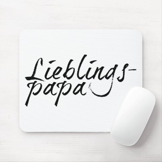Lieblingspapa - schwarzer Schriftzug 0001 Mousepad (Mit Mouse)