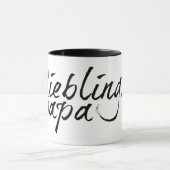 Lieblingspapa - schwarzer Schriftzug 0001 Tasse (Zentrum)