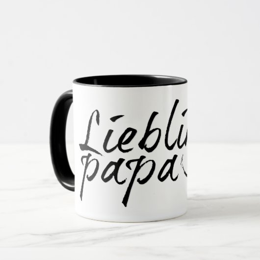 Lieblingspapa - schwarzer Schriftzug 0001 Tasse (Vorderseite Links)