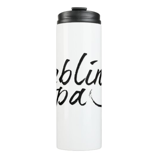 Lieblingspapa - schwarzer Schriftzug 0001 Thermosbecher (Vorderseite)