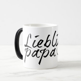 Lieblingspapa - schwarzer Schriftzug 0001 Verwandlungstasse
