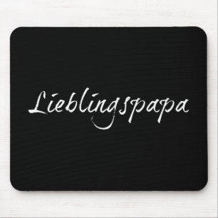 Lieblingspapa - weißer Schriftzug 00001 Mousepad