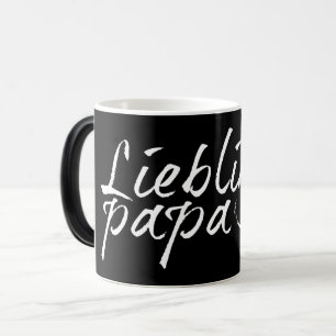 Lieblingspapa - weißer Schriftzug 00001 Verwandlungstasse