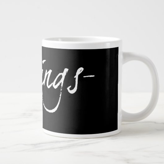 Lieblingspapa - weißer Schriftzug 0001 Jumbo-Tasse (Rechts)