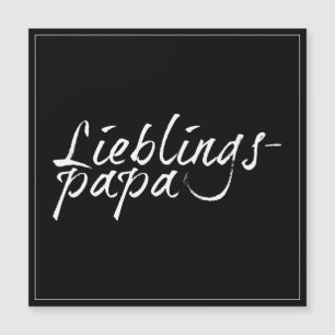 Lieblingspapa - weißer Schriftzug 0001 Magnetkarte