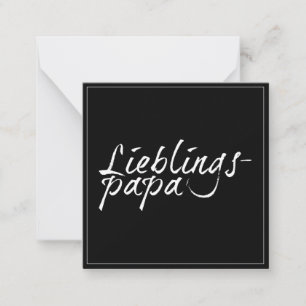 Lieblingspapa - weißer Schriftzug 0001 Mitteilungskarte