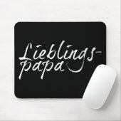 Lieblingspapa - weißer Schriftzug 0001 Mousepad (Mit Mouse)