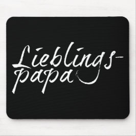 Lieblingspapa - weißer Schriftzug 0001 Mousepad