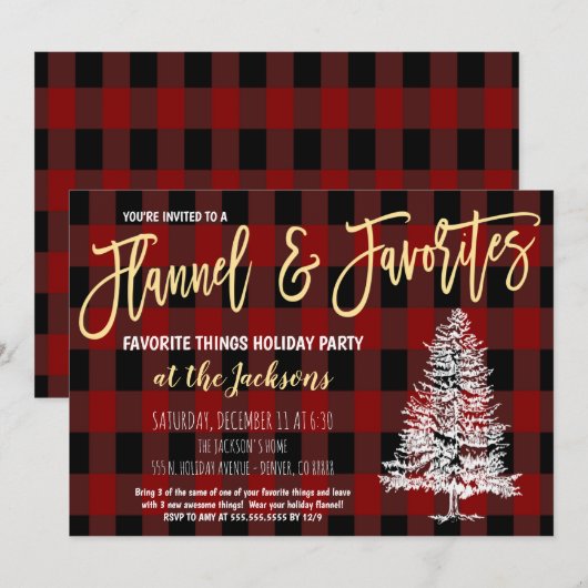 Lieblingsparty Einladung (Vorne/Hinten)