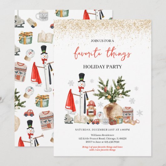 Lieblingsparty Einladung (Vorne/Hinten)