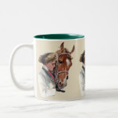 Lieblingspferd Zweifarbige Tasse (Links)