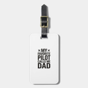Lieblingspilot nennt mich Dad Vintage-Flugzeug-Shi Gepäckanhänger