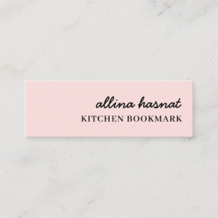 Lieblingsrezept Rosa Mini-Lesezeichen-Design Mini Visitenkarte