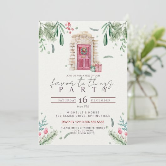 Lieblingssache Party Türbeschlag Einladung (Stehend Vorderseite)