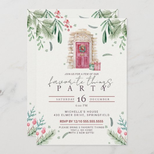 Lieblingssache Party Türbeschlag Einladung (Vorne/Hinten)