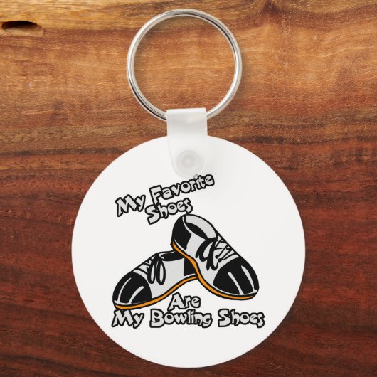 Lieblingsschuhe sind Bowling-Schuhe Schlüsselanhänger (Vorderseite)