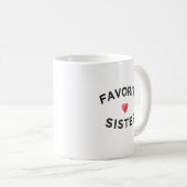 Lieblingsschwester beste Schwester überhaupt lusti Kaffeetasse (VorderseiteRechts)