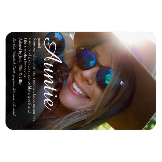 Lieblingssendung, Tante Definition Skript-Foto Magnet (Horizontal)