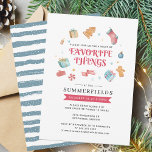Lieblingssendungen Weihnachtsfeiertage Familienfes Einladung<br><div class="desc">Lieblings-Things Weihnachtsfeiertage Party Einladung, dass Sie leicht anpassen können für Ihre Ferien Familie und Freunde zusammen. Diese Einladung für andere Feiertagsveranstaltungen können Sie einfach umgestalten, indem Sie auf den Button "Diesen anpassen" klicken, der unter dem Link "Personalisieren" eingeblendet ist. Für zusätzliche Hilfe klicken Sie bitte auf den Knopf "Sprechblase" oben...</div>