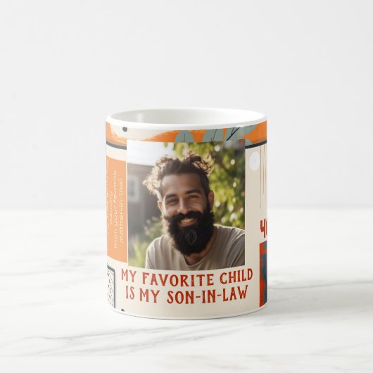 Lieblingsson im Recht Geburtstag Cooles Foto Tasse (Mittel)