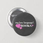 Lieblingssprache ist Bücher Button (Vorne & Hinten)