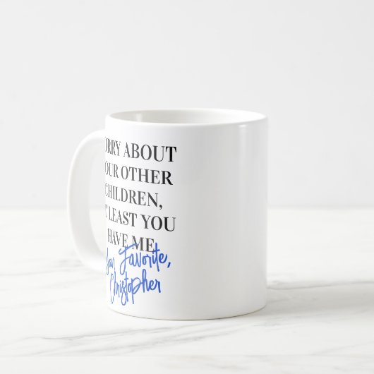 Lieblingstag Son Funny Mother Kaffeetasse (Vorderseite Links)