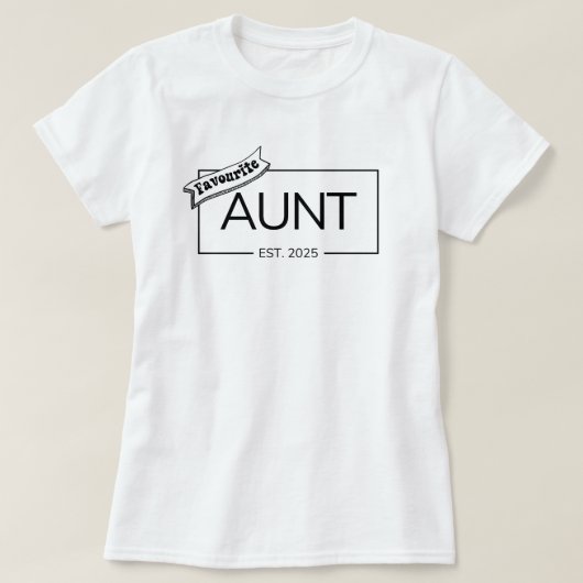 Lieblingstante 2025 Kanadisches Tante-Baby T-Shirt (Design vorne)