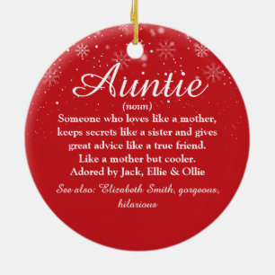 Lieblingstante Tante Definition Foto Weihnachten Keramik Ornament