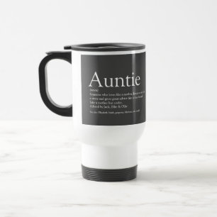 Lieblingstante Tante Definition Modern Grau Reisebecher