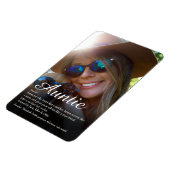Lieblingstante, Tante Definitions-Script Foto Magnet (Linke Seite)
