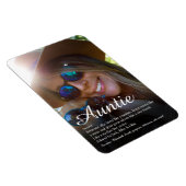 Lieblingstante, Tante Definitions-Script Foto Magnet (Rechte Seite)