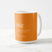 Lieblingstitel Tuntie Definition Orange Kaffeetasse (VorderseiteRechts)