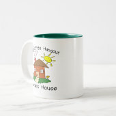 Lieblingstreffpunkt Nonnis Haus Zweifarbige Tasse (Vorderseite Links)