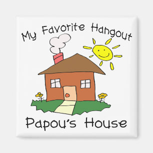 Lieblingstreffpunkt Papous Haus Magnet