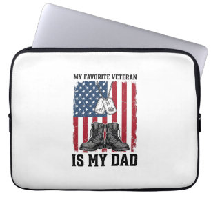 Lieblingsveteran ist mein Vater Patriotisches Shir Laptopschutzhülle